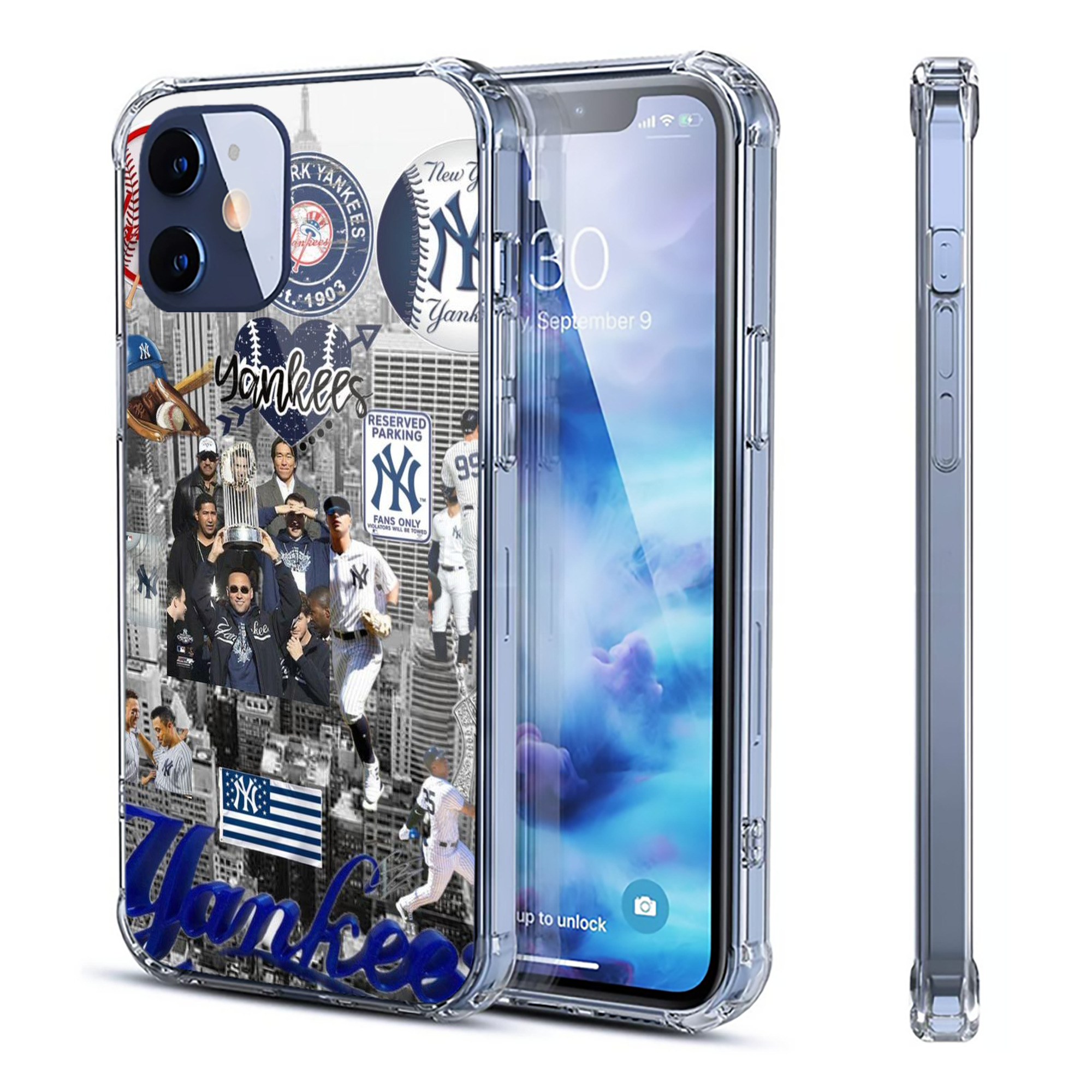 New York Yankees 199 Clear IPhone 12 Case – Soft TPU With UV Print – Enhanced Drop Protection, Precise Fit, Anti-Fingerprint, Customizable Design, Scratch-Resistant, Yellow-Resistant